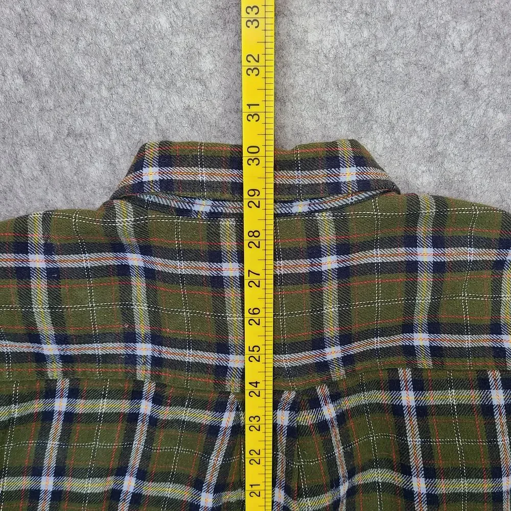 Levis  Sherpa Lined Flannel Shirt Men's L Shacket Jacket Green Plaid Workwear‎ - Picture 8 of 10